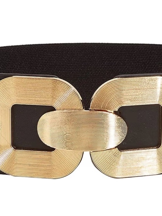 Accessories - Square Classic Gold/Black Belt